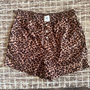 Anthropologie Leopard Print The Wren Boxer Shorts